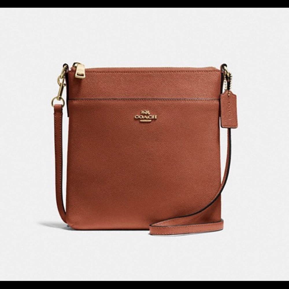 NWOT Coach Crossbody Messenger Bag, Brown / tan